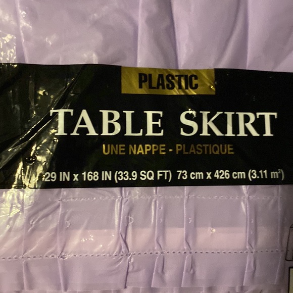 10/$15  Sealed Lavender Flannel backedTable-cover,Table Skirt & TCoverNWT - Picture 13 of 14